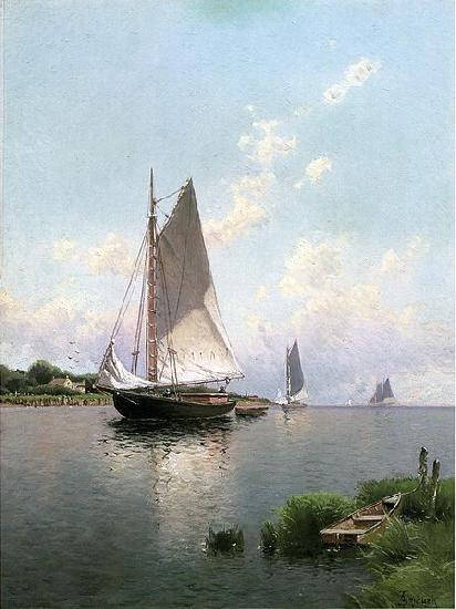Alfred Thompson Bricher Blue Point, Long Island oil painting picture